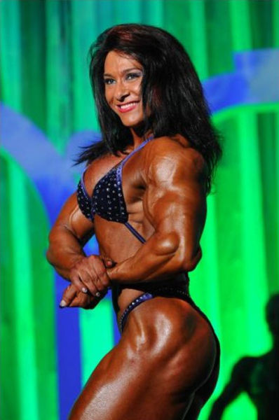 Eye-Bulging Ripped Female Bodybuilder