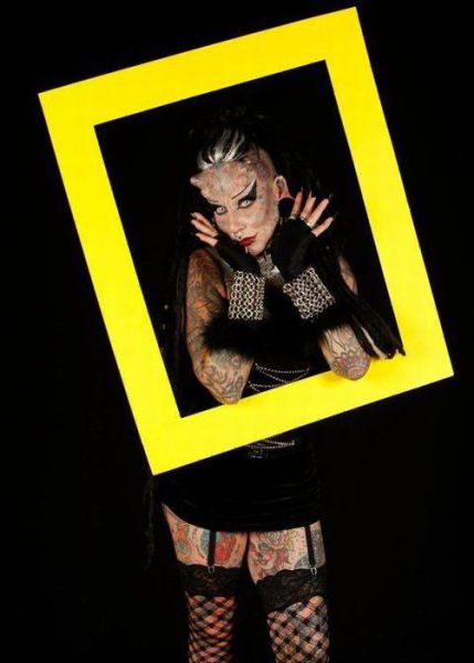 Scary Looking Goth Woman