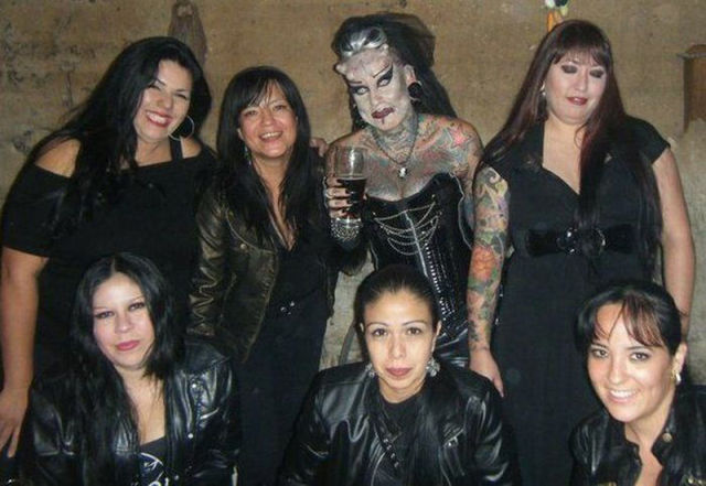 Scary Looking Goth Woman
