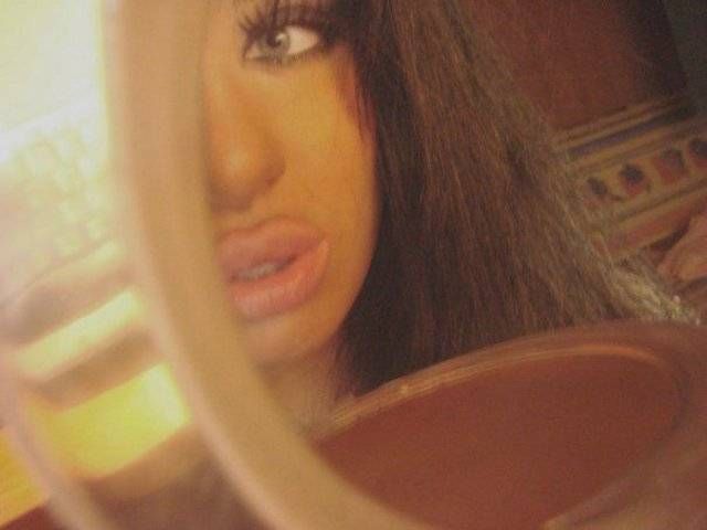 Proud Big Lip Chick Puckers Up