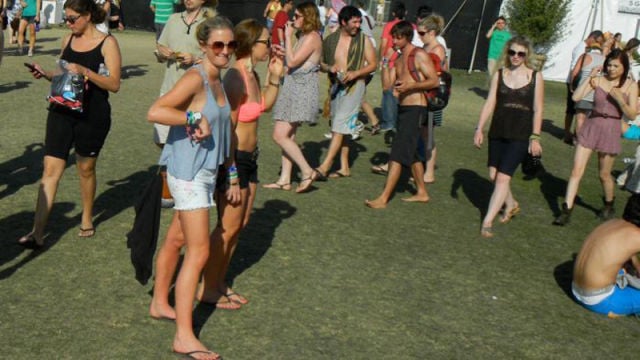 Coachella Music Festival: Half Naked Hot Young White Chicks Dancing
