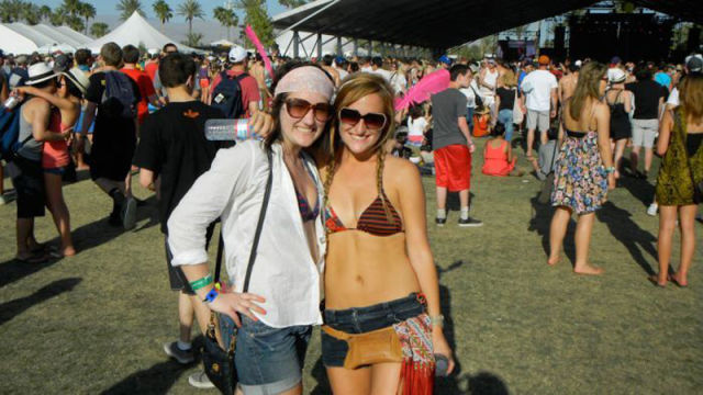 Coachella Music Festival: Half Naked Hot Young White Chicks Dancing