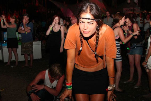 Coachella Music Festival: Half Naked Hot Young White Chicks Dancing