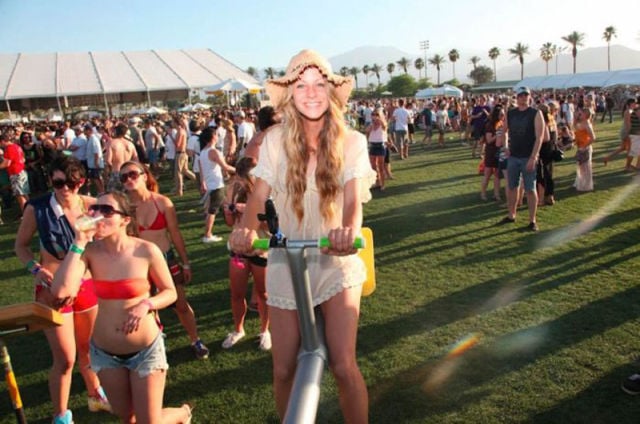 Coachella Music Festival: Half Naked Hot Young White Chicks Dancing