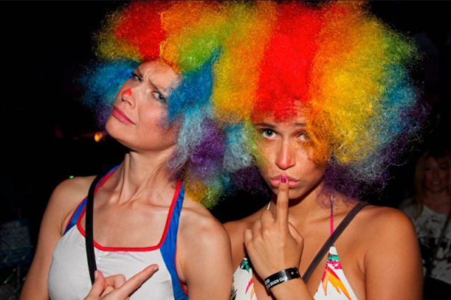 Coachella Music Festival: Half Naked Hot Young White Chicks Dancing