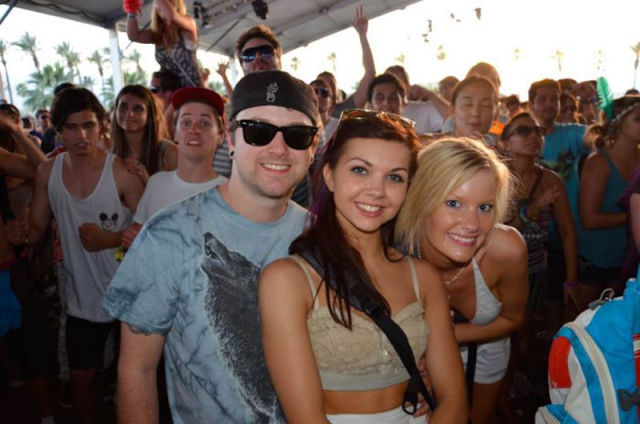 Coachella Music Festival: Half Naked Hot Young White Chicks Dancing