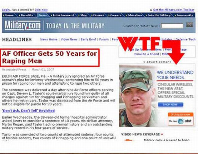 Advertisements in Bad Places