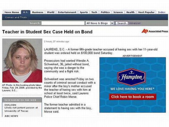 Advertisements in Bad Places