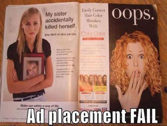 Advertisements in Bad Places