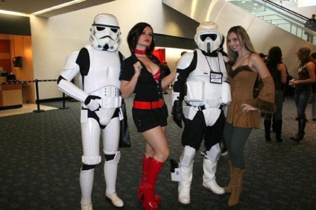 Sexy Girls Posing With Stormtroopers