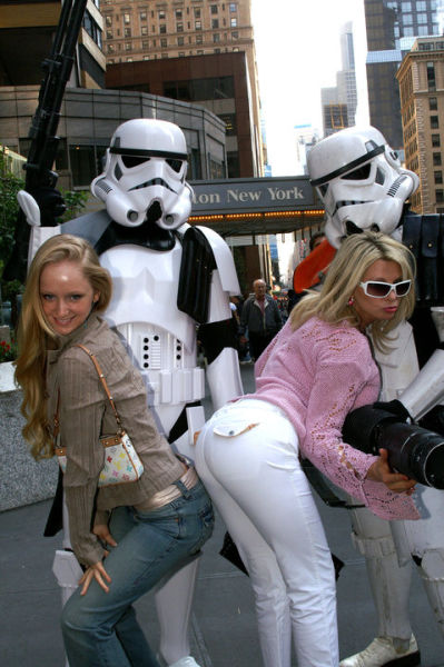 Sexy Girls Posing With Stormtroopers