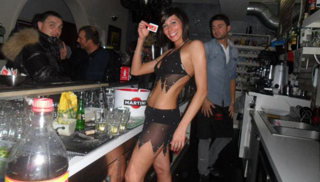 Jealous Wives vs. Busty Italian Barmaid