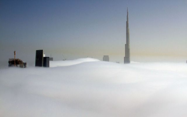 Dubai’s Skyline Through the Blanket of Fog