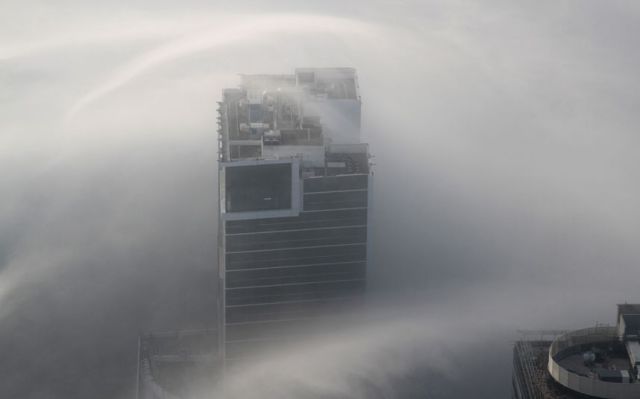 Dubai’s Skyline Through the Blanket of Fog