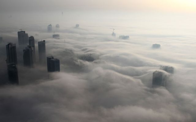 Dubai’s Skyline Through the Blanket of Fog