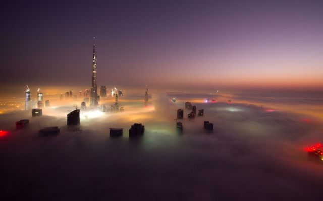 Dubai’s Skyline Through the Blanket of Fog