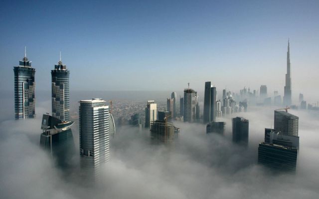 Dubai’s Skyline Through the Blanket of Fog