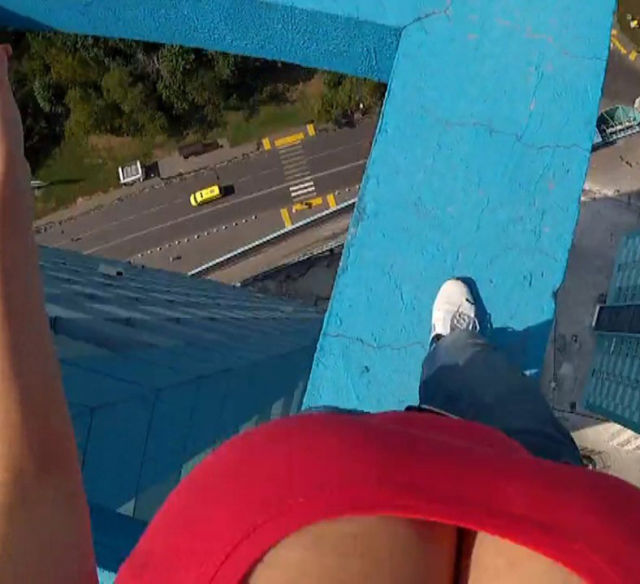 This Busty Russian Adores Heights