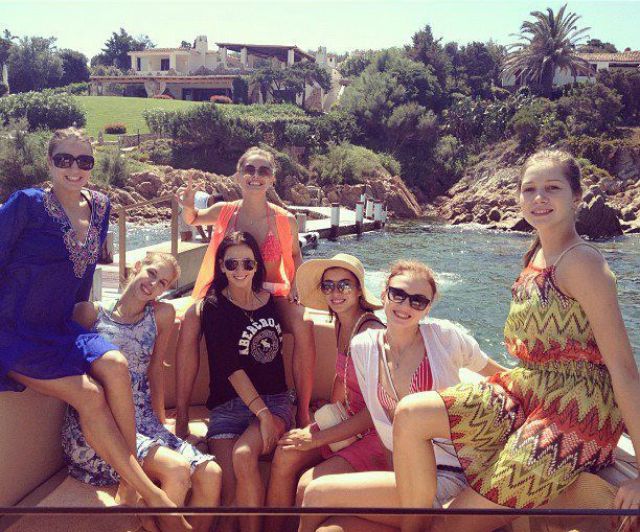 Russian Girls from National Rhythmic Gymnastics Team Relax in Sardinia