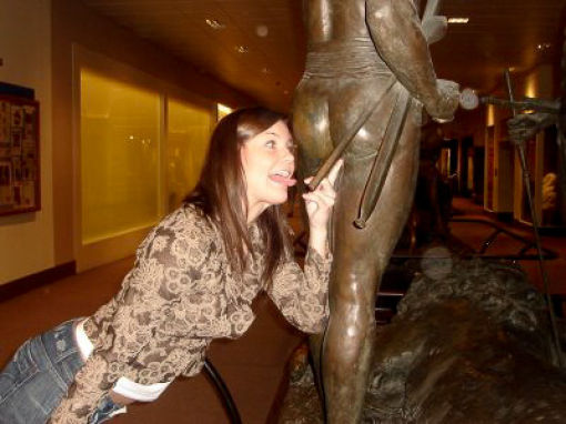 WTF Statue Pawing Pics