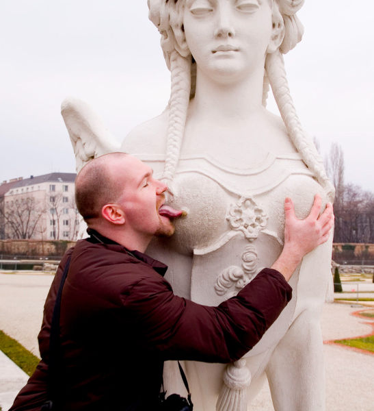 WTF Statue Pawing Pics