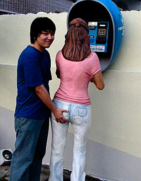 WTF Statue Pawing Pics