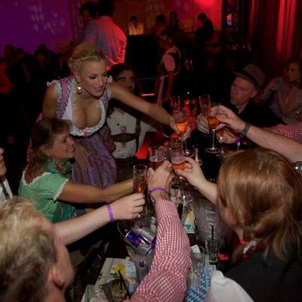 Bosomy Blonde, Jordan Carver, at Oktoberfest