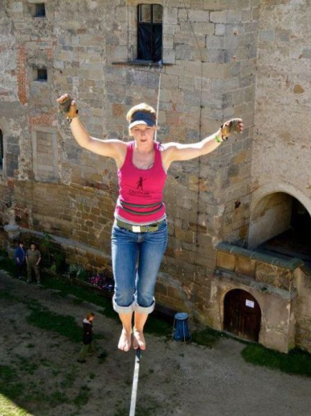 Are You This Brave? Or Gutsy Girl Sets Tightrope Record!