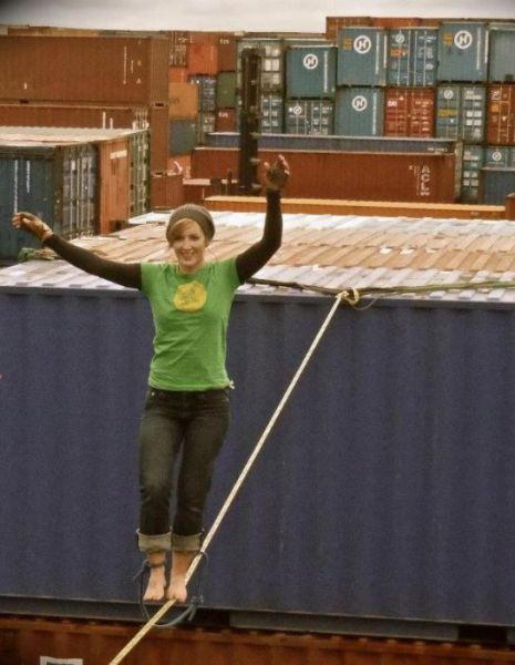 Are You This Brave? Or Gutsy Girl Sets Tightrope Record!