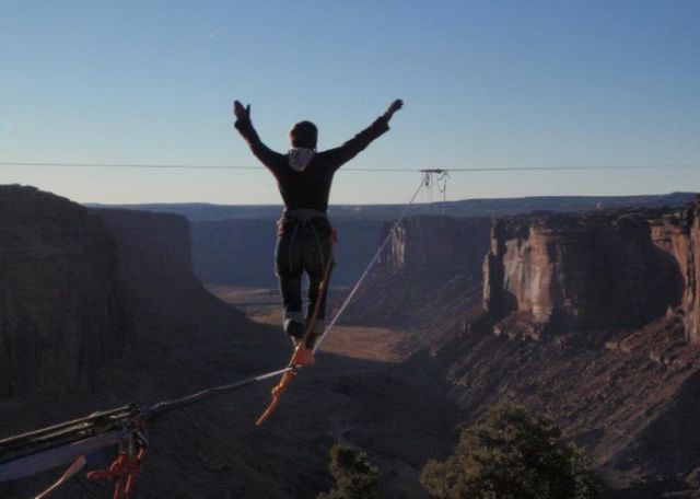 Are You This Brave? Or Gutsy Girl Sets Tightrope Record!
