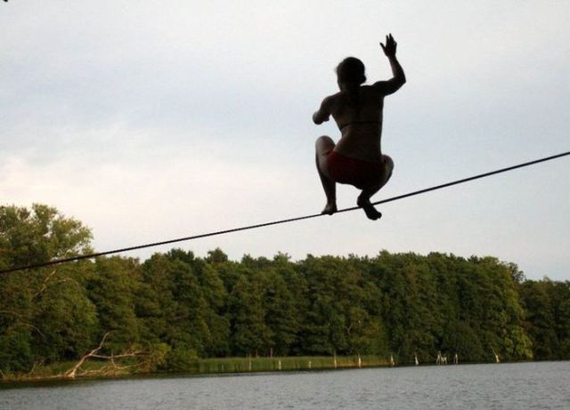 Are You This Brave? Or Gutsy Girl Sets Tightrope Record!