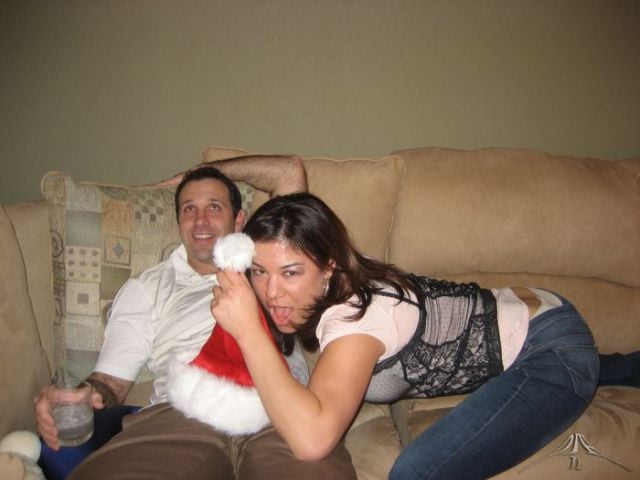 Drunk Girls Embracing The Christmas Spirit Of Giving