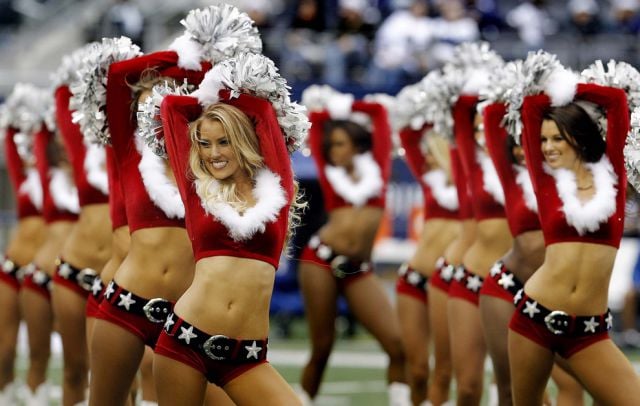 Cheerleading Snow Maidens Spread the Christmas Spirit
