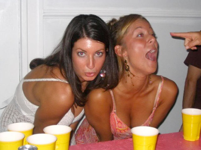 Beer Pong Gets Heated with These Girls
