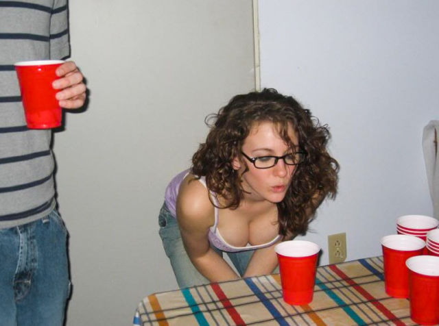 Beer Pong Gets Heated with These Girls