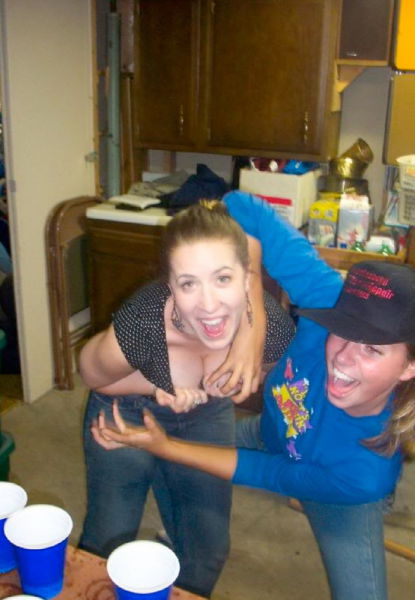 Beer Pong Gets Heated with These Girls