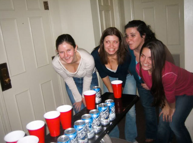 Beer Pong Gets Heated with These Girls