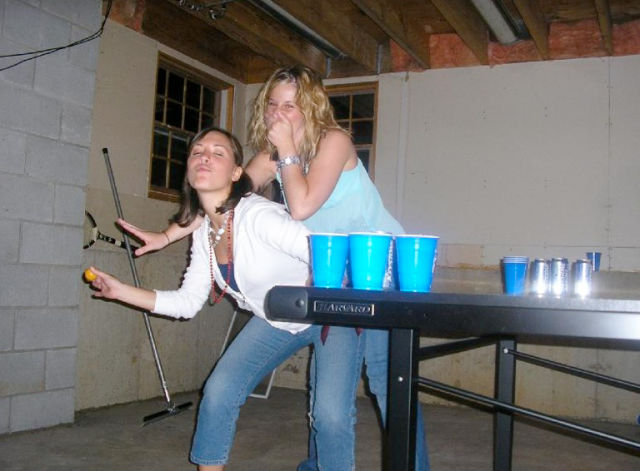 Beer Pong Gets Heated with These Girls