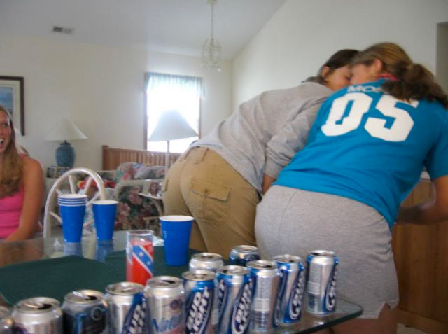 Beer Pong Gets Heated with These Girls