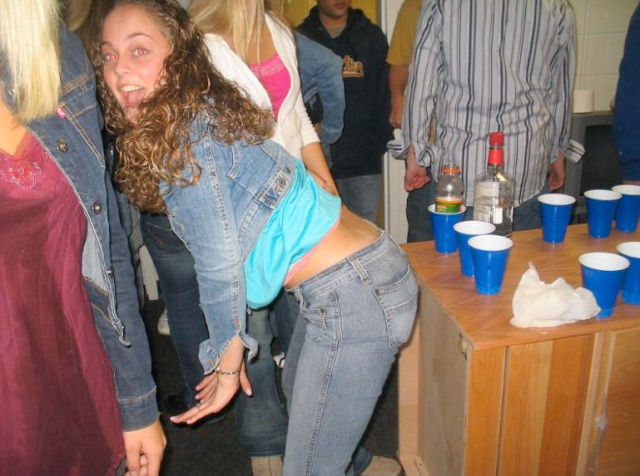 Beer Pong Gets Heated with These Girls