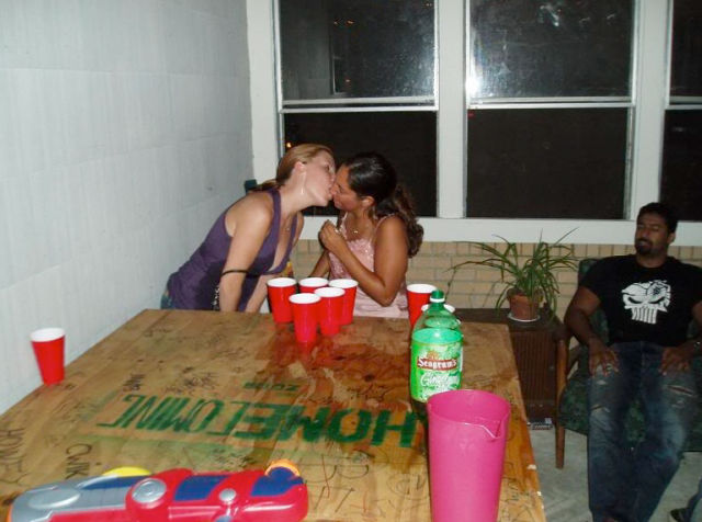 Beer Pong Gets Heated with These Girls
