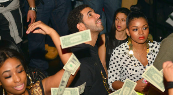 It Rains Money When Drake Visits a Strip Club