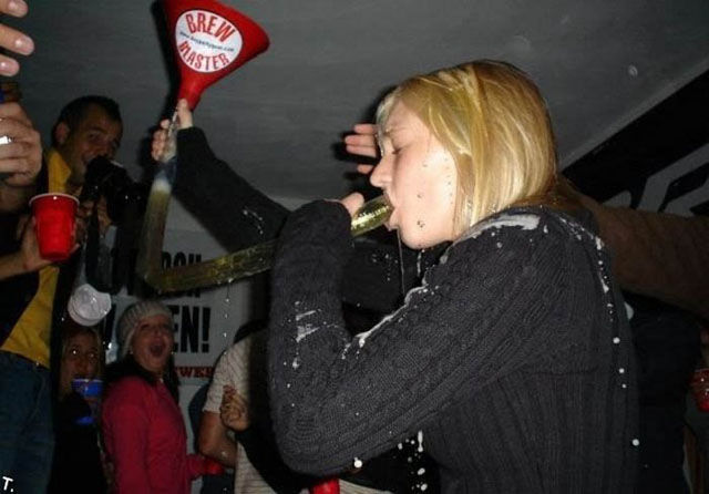 Binge Drinking Beer-Bonging Babes