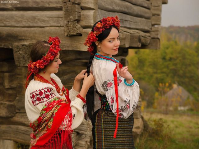 Beautiful Slavic Girls in Traditional Outfits