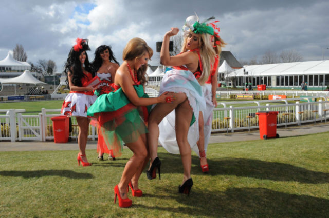 British Girls Get Dolled Up for Ladies Day Debauchery