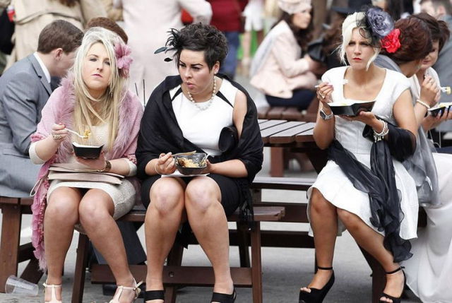 British Girls Get Dolled Up for Ladies Day Debauchery