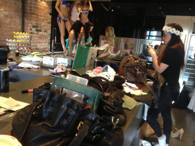 Candid Pics from the Set of a Bikini Photo Shoot