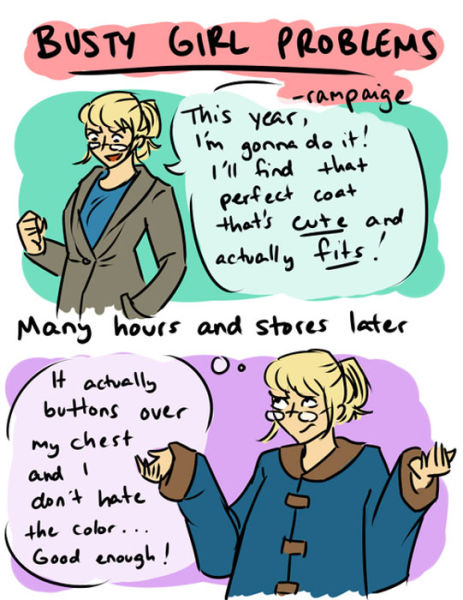 A Few of the Pesky Problems That Big-Breasted Women Face