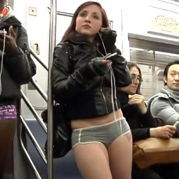 Girls of the No Pants Subway Ride 2014