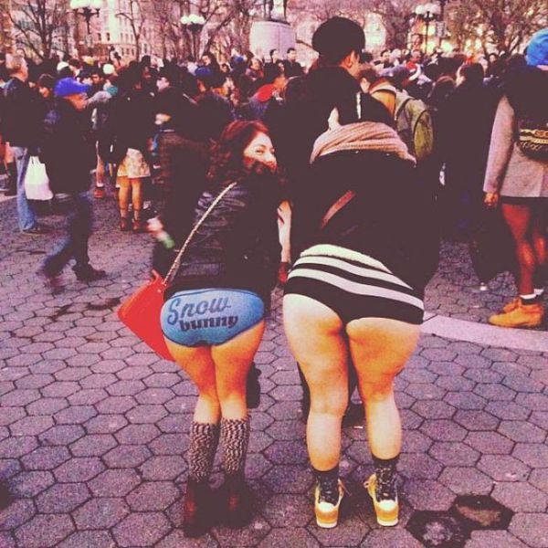 Girls of the No Pants Subway Ride 2014